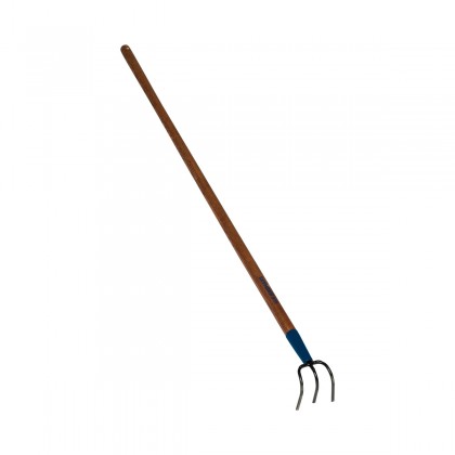 Garden Cultivator, Forged 3 Tine, 54" Hardwood Handle