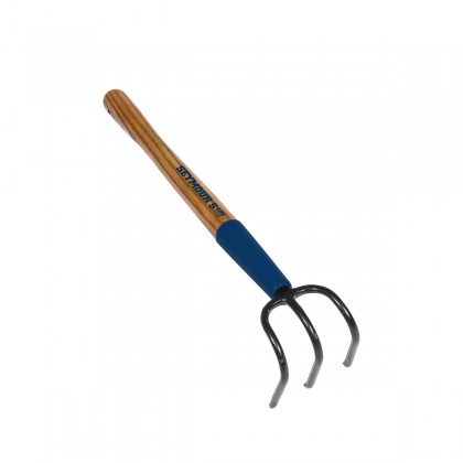 Garden Cultivator, Forged 3 Tine, 15" Hardwood Handle