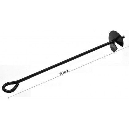 Ashman Black Steel Ground Anchor 30"