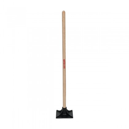 8" x 8" Tamper, Cast Iron Head, 44" Hardwood Handle