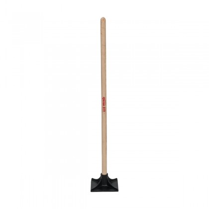 10" x 10" Tamper, Cast Iron Head, 44" Hardwood Handle