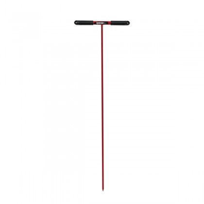 48" Solid Steel Tile Probe with Handle End Caps, 1/2" Shaft