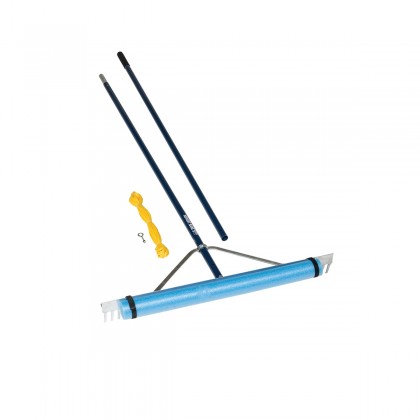 36" Lake Rake, 11' Blue Aluminum Handle, Float and 50' Rope