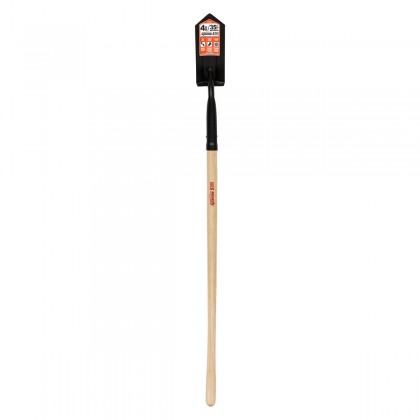4" Trenching/Cleanout Shovel, 47" Wood Handle, 11 gauge steel, 35° angle