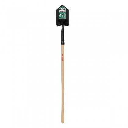 6" Trenching/Cleanout Shovel, 47" Wood Handle, 11 gauge steel, 35° angle
