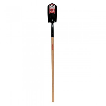 5" Trenching/Cleanout Shovel, 14 Gauge Tempered Steel Open Back Blade, 48" Hardwood
