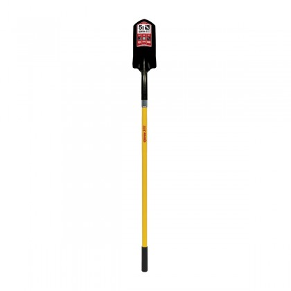 5" Trenching/Cleanout Shovel, 14 Gauge Open Back Blade, 48" Yellow Fiberglass Handle