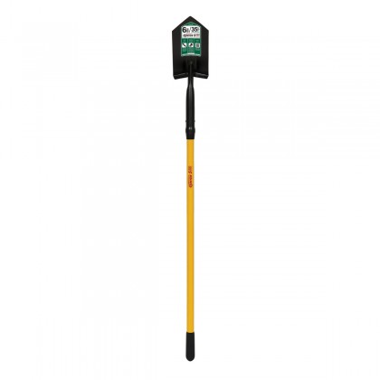 6" Trenching/Cleanout Shovel, 48" Yellow Fiberglass Handle, 11 gauge steel, 35° angle