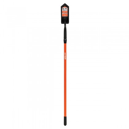 4" Trenching/Cleanout Shovel, 52" Extended Orange Fiberglass Handle, 11 gauge steel, 35° angle
