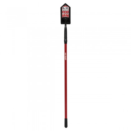 5" Trenching/Cleanout Shovel, 52" Extended Red Fiberglass Handle, 11 gauge steel, 35° angle