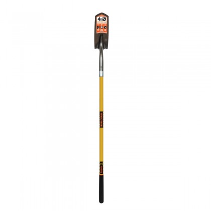4" Clean-Out Trenching Shovel, 48" Yellow Fiberglass Handle