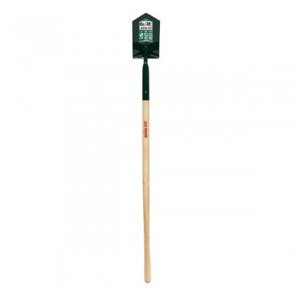 6" Trenching/Cleanout Shovel, 48" Wood Handle, 14 Gauge Steel, 28° Angle