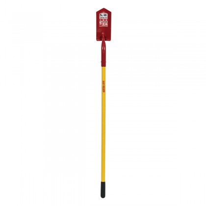 5" Trenching/Cleanout Shovel, 14 Gauge Tempered Steel "V" Blade, 48" Yellow Fiberglass Handle