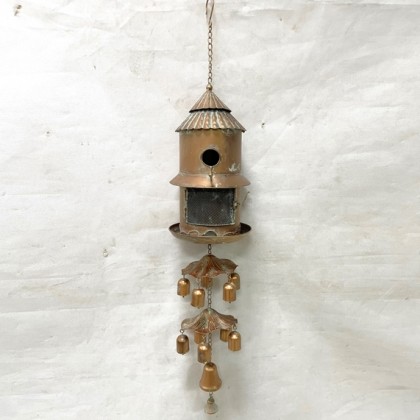 Hanging Birdhouse Feeder with Chimes