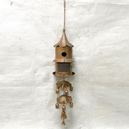 Hanging Birdhouse Feeder with Chimes