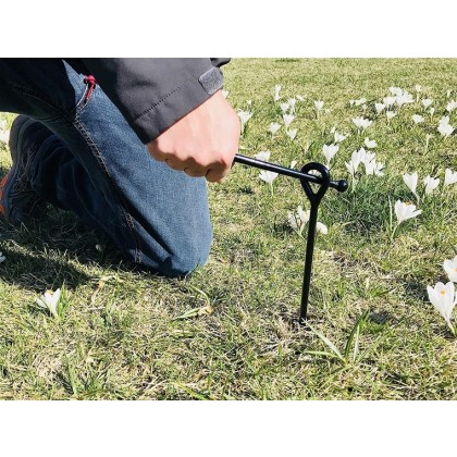 Ashman Black Steel Ground Anchor 15"