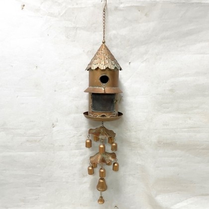 Hanging Birdhouse Feeder with Chimes