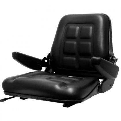 Concentric™ 355 Series Universal Fold-Down Back Seat with Flip-Up Armrests, Vinyl, Black