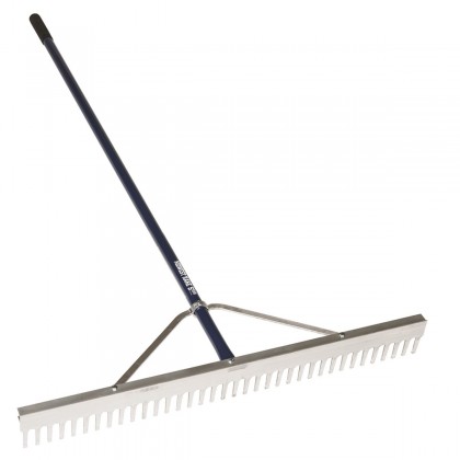 36" Landscape Rake, 66" Blue Aluminum Handle