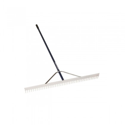 30" Field/Aggregate Rake, 66" Blue Aluminum Handle