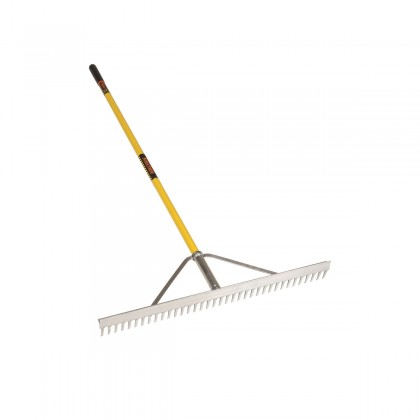 42" Field Rake, 66" Yellow Fiberglass Handle