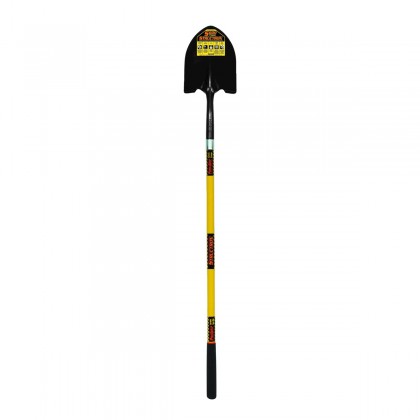 14 Ga. #2 Round Point, Front Turn Step Closed Back, 48" Solid Yellow Fiberglass Handle