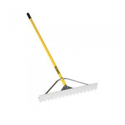 42" Light Lute/Rake, 82" OS Yellow Aluminum Handle, Wrap Bracing