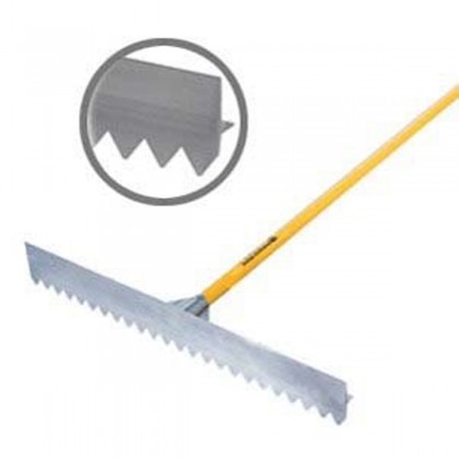 42" Light Lute/Rake, 82" OS Yellow Aluminum Handle, Gusset Bracing