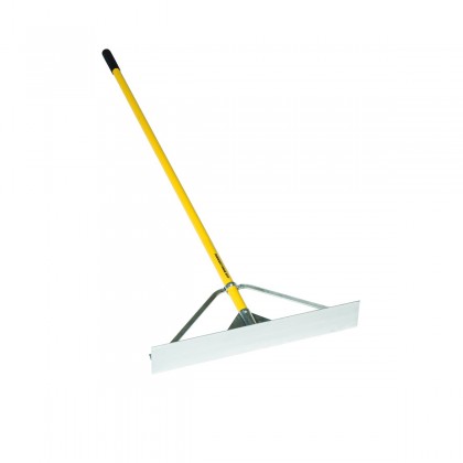 42" Straight Light Lute/Rake, 82" OS Yellow Aluminum Handle, Wrap Bracing