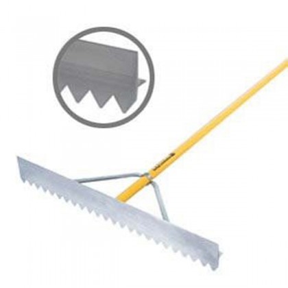 42" Light Lute/Rake, 106" OS Yellow Aluminum Handle, Wrap Bracing