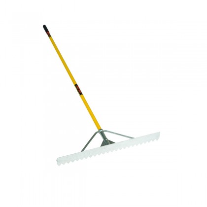 42" Light Lute/Rake, 82" Yellow Fiberglass Handle, Goliath Bracing