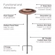 Bird Bath on Garden Pole - Copper