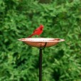 Bird Bath on Garden Pole - Copper